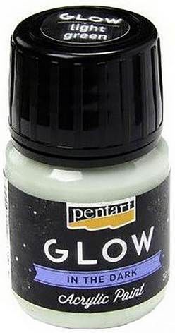 Pentart Glow In the Dark Acrylic Paint Set in Green color Light Green 30ml 1pcs