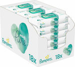 Pampers Pure Aqua Μωρομάντηλα με 99% Νερό, χωρίς Οινόπνευμα & Άρωμα 18x48τμχ