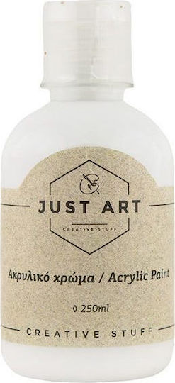 Just Art Acrylic Paint Сет акрилни бои за живопис в Бял цвят Бял Титаниум 250мл 1бр