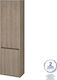 Cersanit Crea Floor Bathroom Column Cabinet L40xD25xH140cm Oak