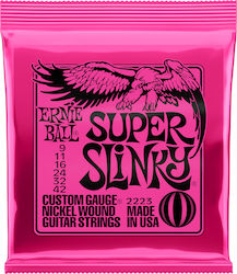 Ernie Ball Πλήρες Σετ Nickel Wound Χορδών για Ηλεκτρική Κιθάρα Slinky Super 9 - 42"