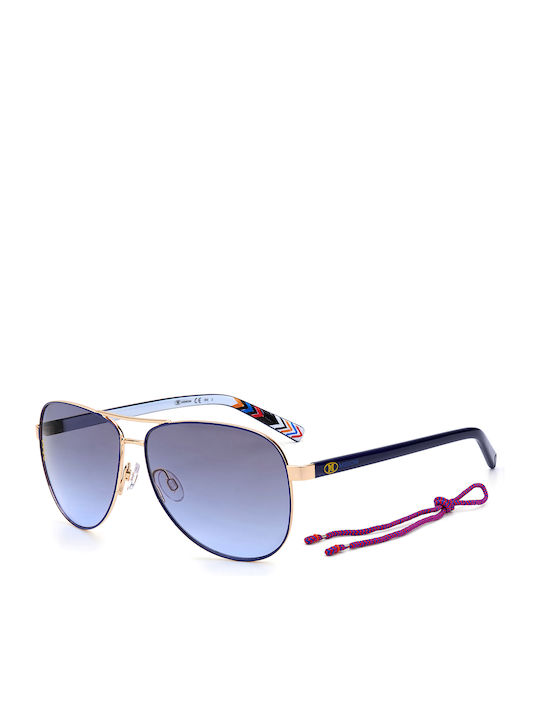 Missoni Women's Sunglasses with Navy Blue Metal...