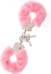 Dream Toys Metal Hand Cuffs Plush Cătușe în Culoare Roz