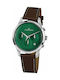 Jacques Lemans Retro Classic Watch Battery with Brown Leather Strap