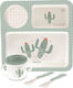 Kikka Boo Feeding Set Cactus made of Melamine Green 4pcs for 4+ months