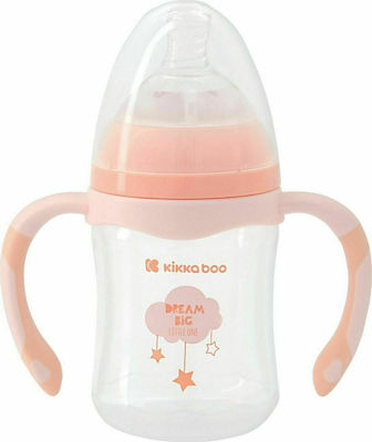 Kikka Boo Sticlă de Plastic pentru Bebeluși Cloud Anti-Colici cu Tetină de Silicon pentru 3+ luni Peach 180ml 1buc