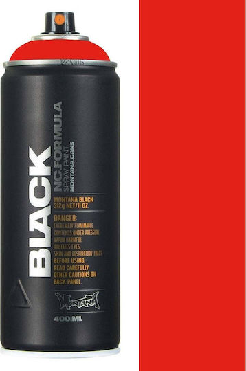 Montana Cans Spray Farbe BLK mit Matt Effekt Macht Rot 400ml