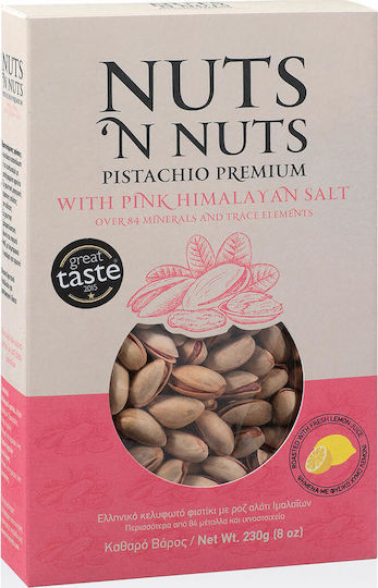 Nuts 'n Nuts С розова хималайска сол Фъстъци Черупкови Печени Солено 230гр