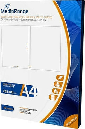 MediaRange 50 Self-Adhesive Rectangular A4 Labels 265x183mm