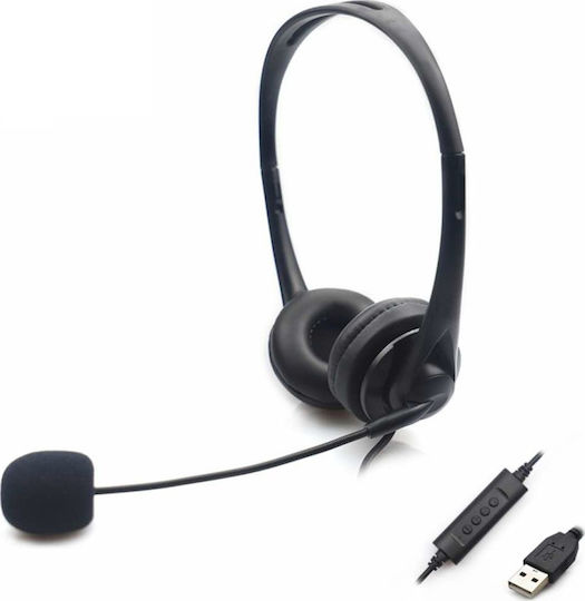 Sandberg Saver On Ear Multimedia Headphone with Microphone USB-A