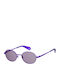 Polaroid Unisex Sunglasses with Purple Metal Frame and Purple Polarized Lens PLD6066/S B3V/KL