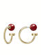 Calvin Klein Bubbly Earrings Ear Jackets made of Steel Gold Plated with Pearls