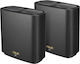 Asus ZenWiFi AX (XT8) Black v2 WiFi-Mesh-Netzwerk Zugriffspunkt Wi-Fi 6 Tri Band (2.4 & 5 & 5GHz) in Doppelter Bausatz