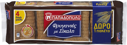 Papadopoulou Toasts Rye Rye 360gr