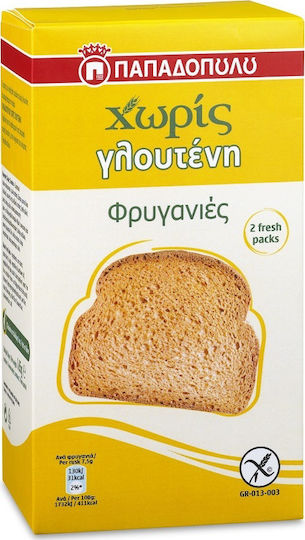 Papadopoulou Toasts Gluten Free Gluten Free 165gr