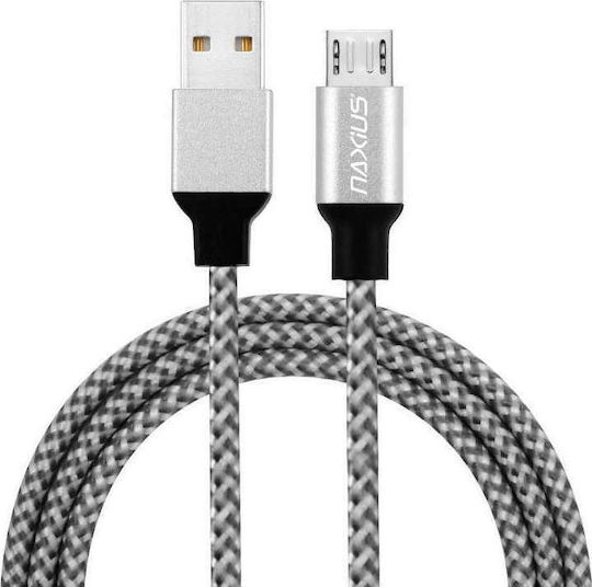 Naxius cbmnx-11 1m Braided USB 2.0 to micro USB Cable Gray (CBM-11)