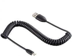 HTC 1209050019 Spiral USB 2.0 σε micro USB 1m Μαύρο HTC 1209050019 Spiral USB 2.0 σε micro USB 1m Μαύρο