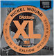 Daddario Set of Nickel Wound Strings for Electric Guitar XL Nickel Wound Third Medium 11 - 49"