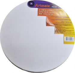 Artmate Καμβάς σε Τελάρο Λευκός Στρογγυλός 30 εκ. 280gr/m²