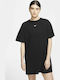 Nike Swoosh Mini Athletic Dress T-Shirt Short Sleeve Black