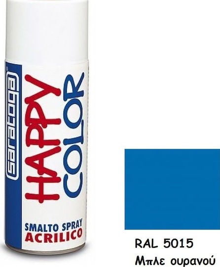 Saratoga Σπρέι Βαφής Happy Acrylic Sky Blue RAL 5015 400ml