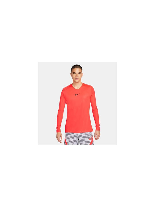 Nike First Layer Ανδρική Μπλούζα Dri-Fit Μακρυμάνικη Κόκκινη
