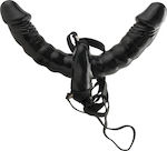 Pipedream Fetish Fantasy Series Vibrating Double Delight Strap-On Harness 15cm Black