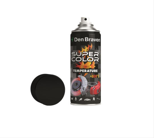 Bostik Den Braven Spray Paint Heat Resistant High Temperature with Metallic Effect Black 400ml