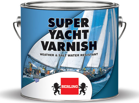 Berling Super Yacht Varnish Βερνίκι Επιφάνειας Διαλύτου Άχρωμο Γυαλιστερό 2.5lt