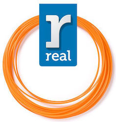 Real Filament Real PLA 3D Printer Filament 1.75mm Orange 0.3kg 1pc Refill