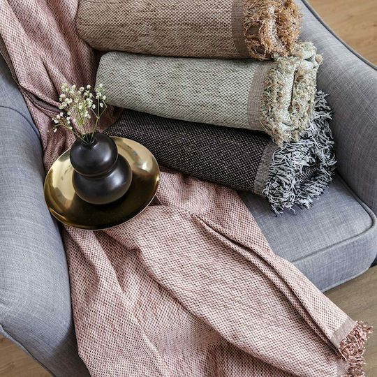 Borea 4 Season Three-Seater Sofa Throw Chenille 180x280cm Petrol