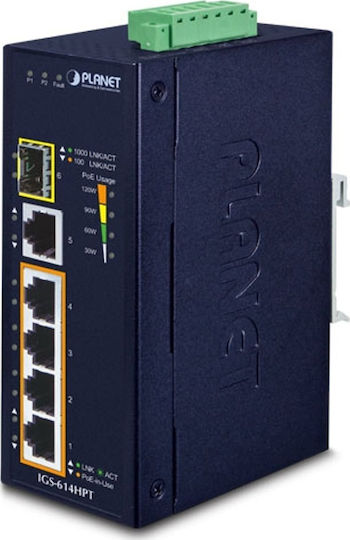 Planet IGS-614HPT Unmanaged L2 PoE+ Switch με 4 Θύρες Gigabit (1Gbps) Ethernet