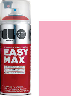 Cosmos Lac Spray Vopsea Easy Max Acrilic cu Efect de Satin roz pastel 400ml