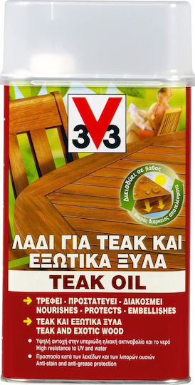 V33 Teak Oil Νερού Άχρωμο Ματ 1lt