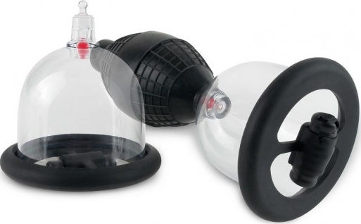 Pipedream Vibrating Nipple Pleasure Cups Αναρροφητής Θηλών με Δόνηση Black 2τμχ