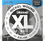 Daddario Set of Nickel Wound Strings for Electric Guitar XL Nickel Extra Heavy 12 - 60"