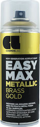 Cosmos Lac Spray Farbe Easy Max Metallic Acryl mit Satin Effekt Messing Gold 400ml