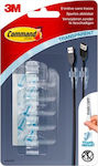 3M Command Kabelclips-Organizer 4Stück Transparent