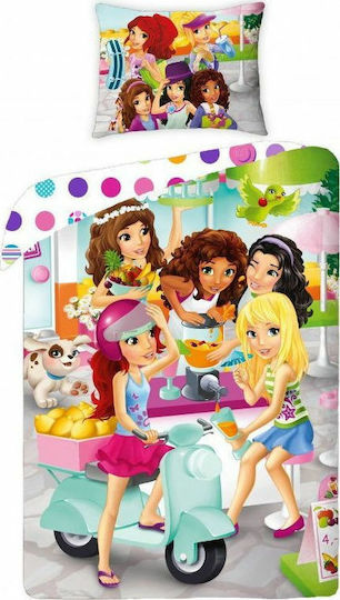 Halantex Lego Friends Комплект Детски Плик за Завивка Единичен с Калъфка Многоцветен 140x200бр
