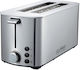 First Austria Toaster 2 Schlitze 1400W Inox