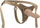 Shots Ouch Strap-On With Straps Harness with Dildo 14cm in Brown Color