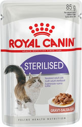 Royal Canin Sterilised Wet Food for Sterilised Adult Cats In Pouch with Gravy 6pcs 85gr