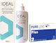 Pure Lens Plus & Ideal Unica 380ml 2 Μηνιαίοι Φακοί Επαφής Υδρογέλης