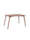 Minimal Table Kitchen Wooden Walnut 120x80x73cm