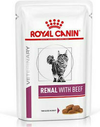 Royal Canin Renal Wet Food for Adult Cats for Kidney Diseases In Pouch with Calf 12pcs 85gr