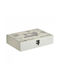 Inart Декоративна кутия Дърво White 26x17.5x6см 1бр