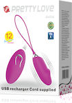 Pretty Love Julia Vibrator Ouă cu Telecomandă 7.5cm BI-014362W-4 Violet