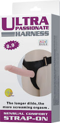 Baile Ultra Passionate Harness Sensual Comfort Strap-On Harness με Dildo 22.5cm στο χρώμα του δέρματος