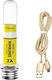 Foneng Bumblebee Braided USB-A to Lightning Cable 10W Χρυσό 1m FOCABBL