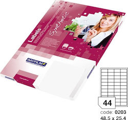 Rayfilm 440 Selbstklebende A4-Etiketten Synthetic 48.5x25.4mm Rayfilm 440 Selbstklebende A4-Etiketten Synthetic 48.5x25.4mm